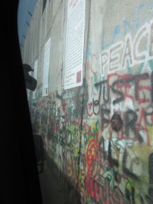 Once we were in Bethlehem, we drove near the wall.